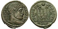 1 Follis /  AE3 Roman Empire (27BC-395) Bronze Constantine I (272 - 337)