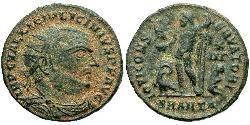 1 Follis /  AE3 Roman Empire (27BC-395) Bronze Licinius I (265-324)