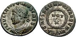1 Follis /  AE3 Roman Empire (27BC-395) Bronze Crispus (305 - 326)