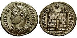 1 Follis /  AE3 Roman Empire (27BC-395) Bronze Constantius II (317 - 361)