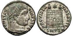1 Follis /  AE3 Roman Empire (27BC-395) Bronze Constantine I (272 - 337)