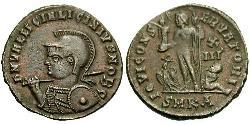 1 Follis /  AE3 Roman Empire (27BC-395) Bronze Licinius II (315-326)