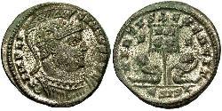 1 Follis /  AE3 Roman Empire (27BC-395) Bronze Licinius I (265-324)