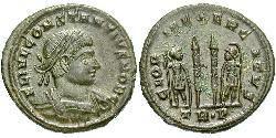 1 Follis /  AE3 Roman Empire (27BC-395) Bronze Constantius II (317 - 361)