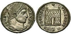 1 Follis /  AE3 Roman Empire (27BC-395) Bronze Constantine I (272 - 337)