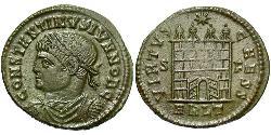 1 Follis /  AE3 Roman Empire (27BC-395) Bronze Constantius II (317 - 361)