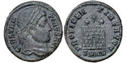 1 Follis /  AE3 Roman Empire (27BC-395) Bronze Constantine I (272 - 337)