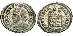 1 Follis /  AE3 Roman Empire (27BC-395) Bronze Constantius II (317 - 361)