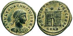 1 Follis /  AE3 Roman Empire (27BC-395) Bronze Constantius II (317 - 361)