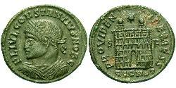 1 Follis /  AE3 Roman Empire (27BC-395) Bronze Constantius II (317 - 361)