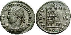 1 Follis /  AE3 Roman Empire (27BC-395) Bronze Constantius II (317 - 361)