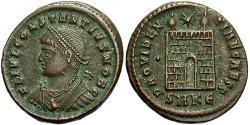 1 Follis /  AE3 Roman Empire (27BC-395) Bronze Constantius II (317 - 361)