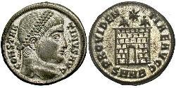 1 Follis /  AE3 Roman Empire (27BC-395) Bronze Constantine I (272 - 337)