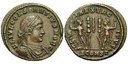 1 Follis /  AE3 Roman Empire (27BC-395) Bronze Constantius II (317 - 361)