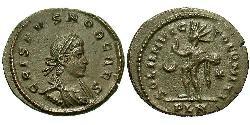 1 Follis /  AE3 Roman Empire (27BC-395) Bronze Crispus (305 - 326)