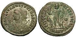 1 Follis /  AE3 Roman Empire (27BC-395) Bronze Crispus (305 - 326)