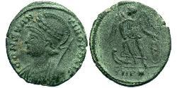 1 Follis /  AE3 Roman Empire (27BC-395) Bronze Constantine I (272 - 337)