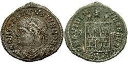 1 Follis /  AE3 Roman Empire (27BC-395) Bronze Constantius II (317 - 361)