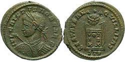1 Follis /  AE3 Roman Empire (27BC-395) Bronze Crispus (305 - 326)