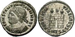 1 Follis /  AE3 Roman Empire (27BC-395) Bronze Constantius II (317 - 361)