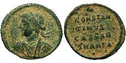 1 Follis /  AE3 Roman Empire (27BC-395) Bronze Constantius II (317 - 361)