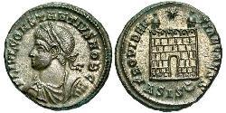 1 Follis /  AE3 Roman Empire (27BC-395) Bronze Constantius II (317 - 361)