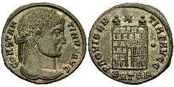 1 Follis /  AE3 Roman Empire (27BC-395) Bronze Constantine I (272 - 337)
