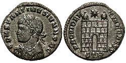 1 Follis /  AE3 Roman Empire (27BC-395) Bronze Constantius II (317 - 361)