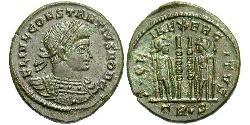 1 Follis /  AE3 Roman Empire (27BC-395) Bronze Constantius II (317 - 361)