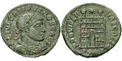 1 Follis /  AE3 Roman Empire (27BC-395) Bronze Crispus (305 - 326)