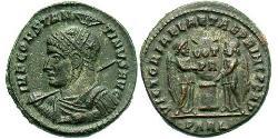 1 Follis /  AE3 Roman Empire (27BC-395) Bronze Constantine I (272 - 337)