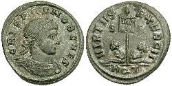 1 Follis /  AE3 Roman Empire (27BC-395) Bronze Crispus (305 - 326)