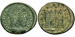 1 Follis /  AE3 Roman Empire (27BC-395) Bronze Constantine I (272 - 337)