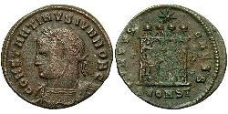 1 Follis /  AE3 Roman Empire (27BC-395) Bronze Constantius II (317 - 361)