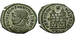 1 Follis /  AE3 Roman Empire (27BC-395) Bronze Constantius II (317 - 361)