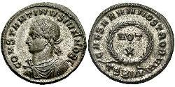1 Follis /  AE3 Roman Empire (27BC-395) Bronze Constantius II (317 - 361)