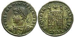 1 Follis /  AE3 Roman Empire (27BC-395) Bronze Constantius II (317 - 361)