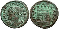 1 Follis /  AE3 Roman Empire (27BC-395) Bronze Constantius II (317 - 361)