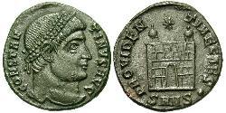 1 Follis /  AE3 Roman Empire (27BC-395) Bronze Constantine I (272 - 337)