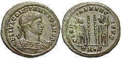 1 Follis /  AE3 Roman Empire (27BC-395) Bronze Constantius II (317 - 361)