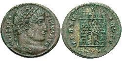 1 Follis /  AE3 Roman Empire (27BC-395) Bronze Constantine I (272 - 337)