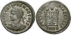 1 Follis /  AE3 Roman Empire (27BC-395) Bronze Crispus (305 - 326)