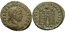 1 Follis /  AE3 Roman Empire (27BC-395) Bronze Constantius II (317 - 361)