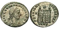 1 Follis /  AE3 Roman Empire (27BC-395) Bronze Constantius II (317 - 361)