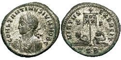 1 Follis /  AE3 Roman Empire (27BC-395) Bronze Constantius II (317 - 361)