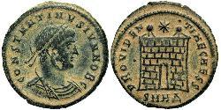 1 Follis /  AE3 Roman Empire (27BC-395) Bronze Constantius II (317 - 361)
