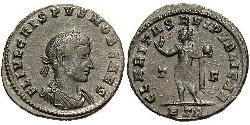 1 Follis /  AE3 Roman Empire (27BC-395) Bronze Crispus (305 - 326)