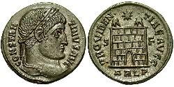 1 Follis /  AE3 Roman Empire (27BC-395) Bronze Constantine I (272 - 337)