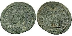 1 Follis /  AE3 Roman Empire (27BC-395) Bronze Constantius II (317 - 361)