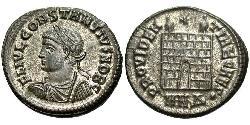 1 Follis /  AE3 Roman Empire (27BC-395) Bronze Constantius II (317 - 361)